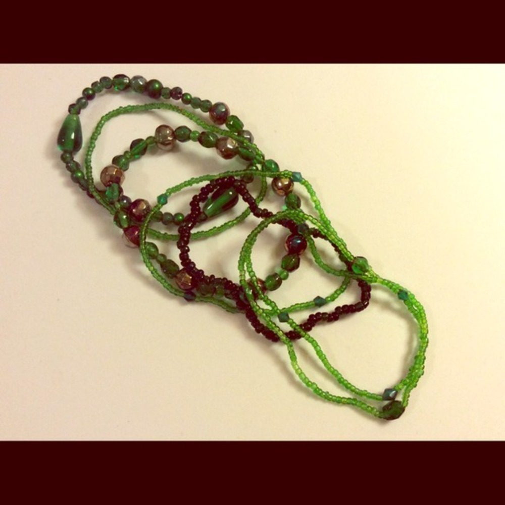 Green pearl combination bracelets